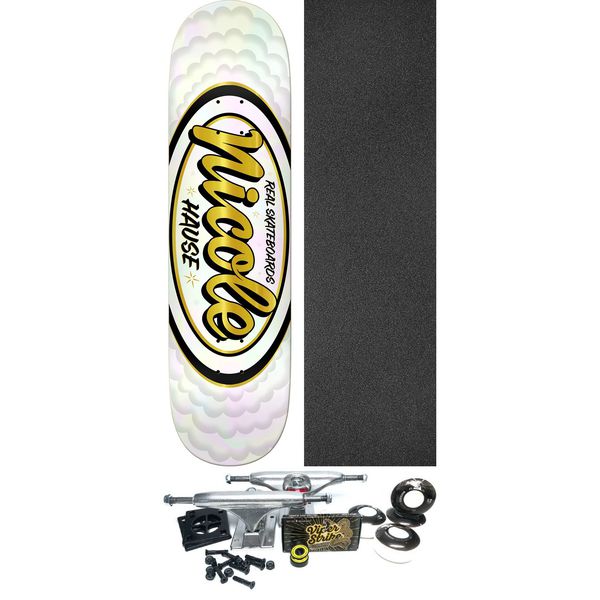 Real Skateboards Nicole Hause Pro Oval Skateboard Deck - 8.5" x 31.85" - Complete Skateboard Bundle